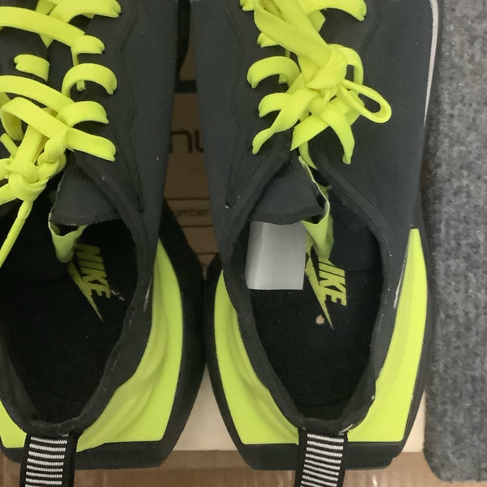 Nike Charcoal and Lime Athletic Shoes